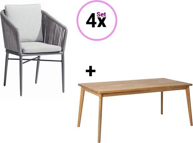Produktbild Acamp Set 4x MANHATTAN Armsessel + 1x ATACAMA Tisch