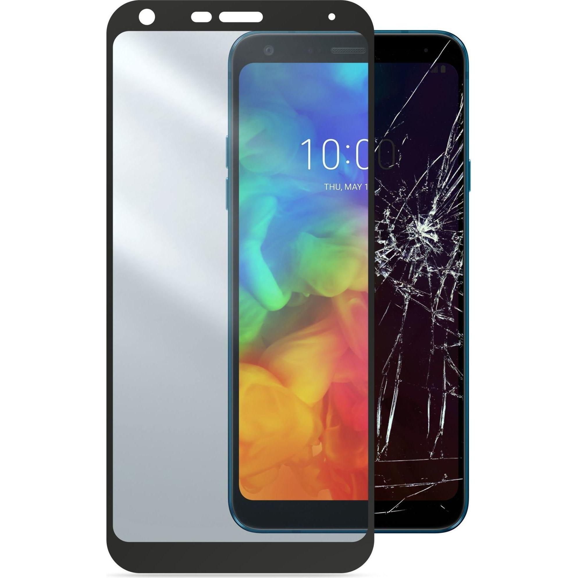 Cellularline Capsule Screen Protector, LG Q7, Black (1 pz., LG Q7), Pellicola protettiva smartphone, Nero