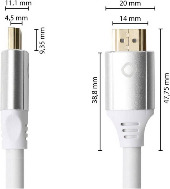 Actual product image Oehlbach TV, Monitor Connection Cable Ultra High Speed HDMI Cable (1.50 m, HDMI, 2.0)