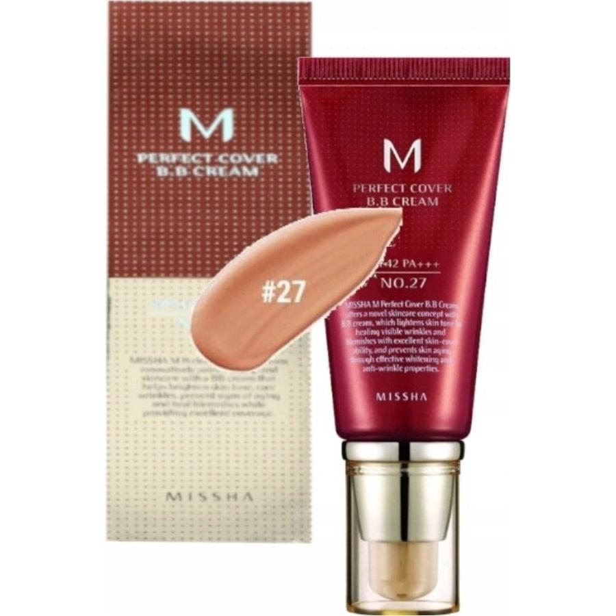 Thumbnail - Missha, BB + CC Creme, M Perfect Cover Bb Cream Spf42/Pa+++ Multifunctional Bb Cream 27 Honey Beige 50Ml (27 Honey Beige...