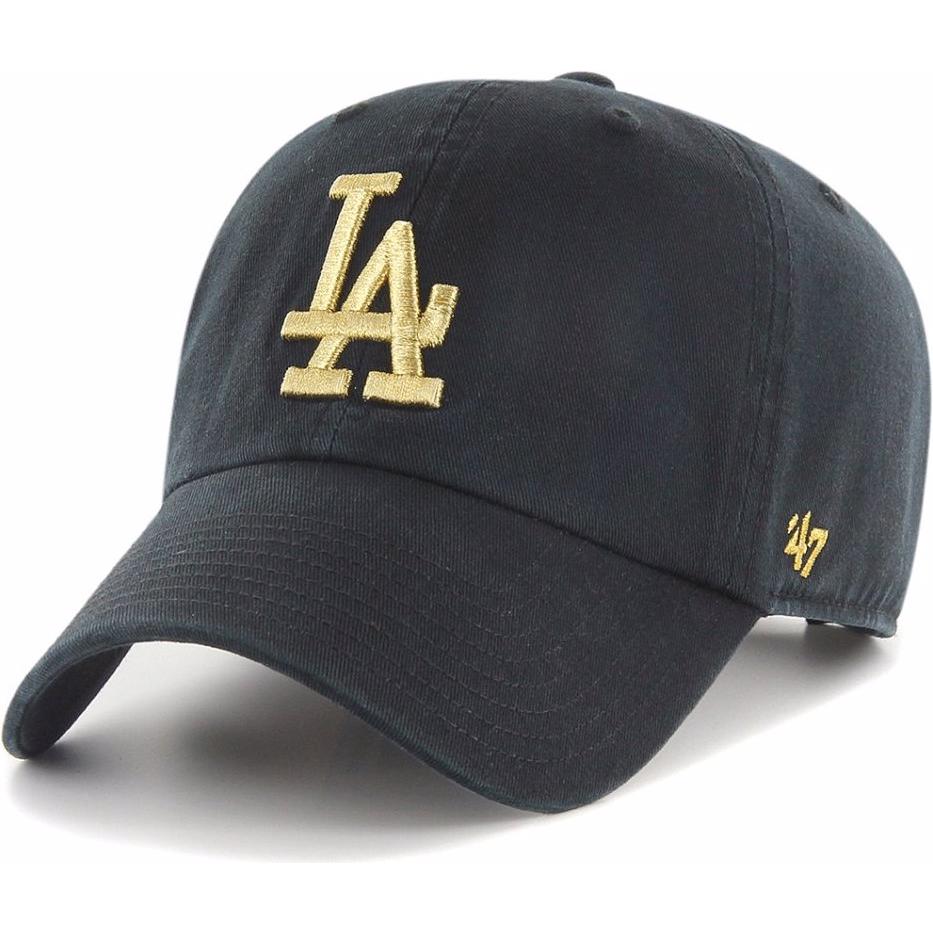 47 Brand, Herren, Cap, Metallic La Dodgers, Schwarz, (One Size)
