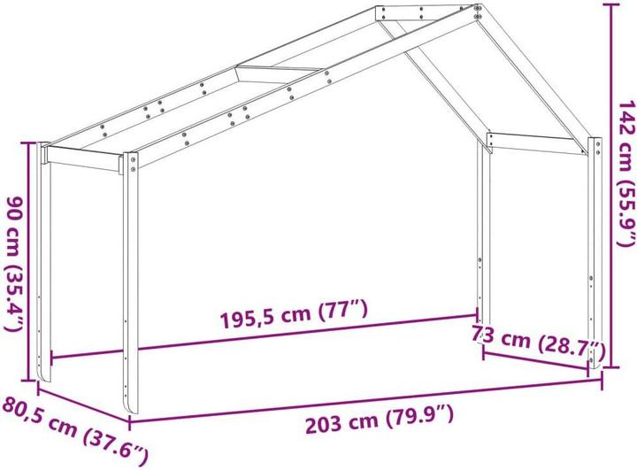 Produktbild vidaXL Dach für Kinderbett