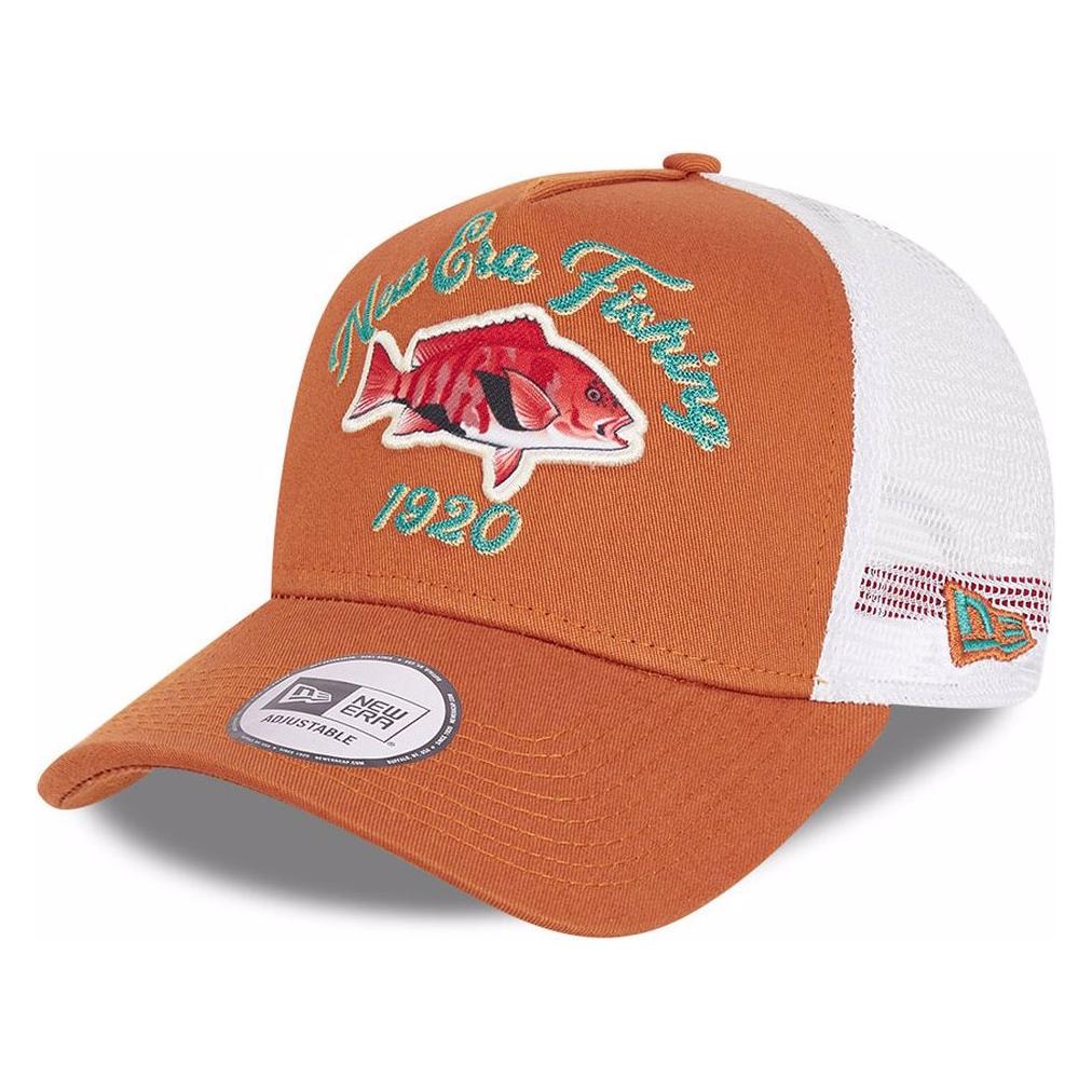 New Era, Herren, Cap, Aframe Trucker Outdoor Fishing, Braun
