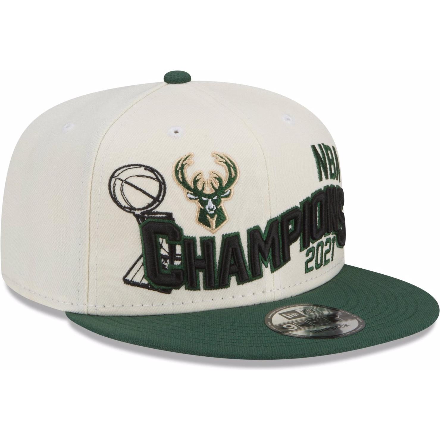 Thumbnail - New Era, Herren, Cap, 9Fifty Champsions 2021 Milwaukee Bucks, Beige, (One Size)