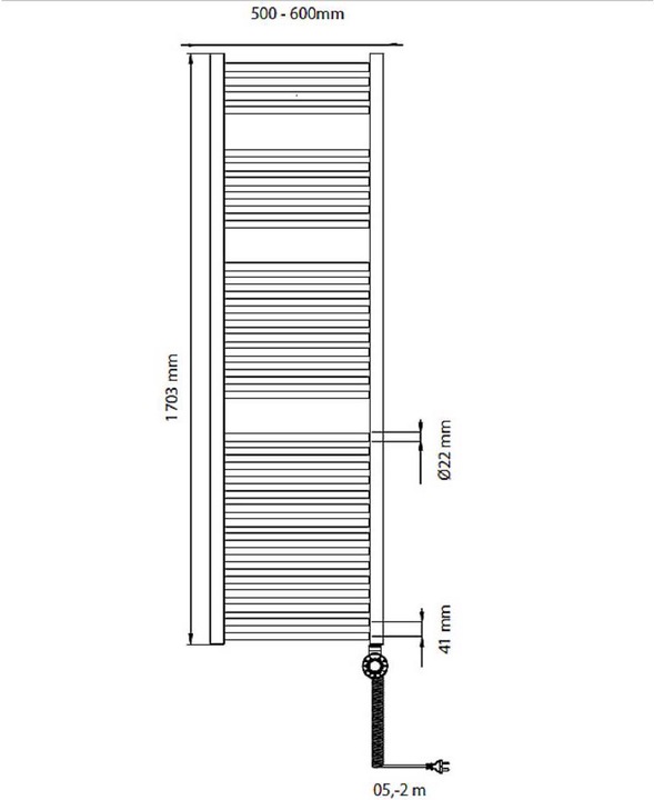 Produktbild Bosch Home Comfort Heat radiator 4500 1703x600 Badheizkörper 1000 W Weiss (1000 W)