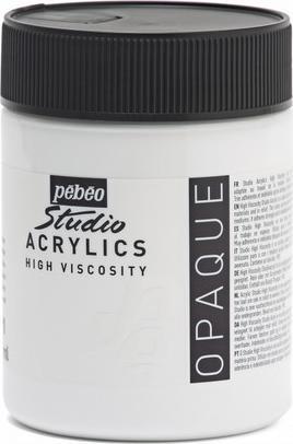 Produktbild Pebeo Studio Acrylics feine Acrylfarben (Titanweiss, 500 ml)