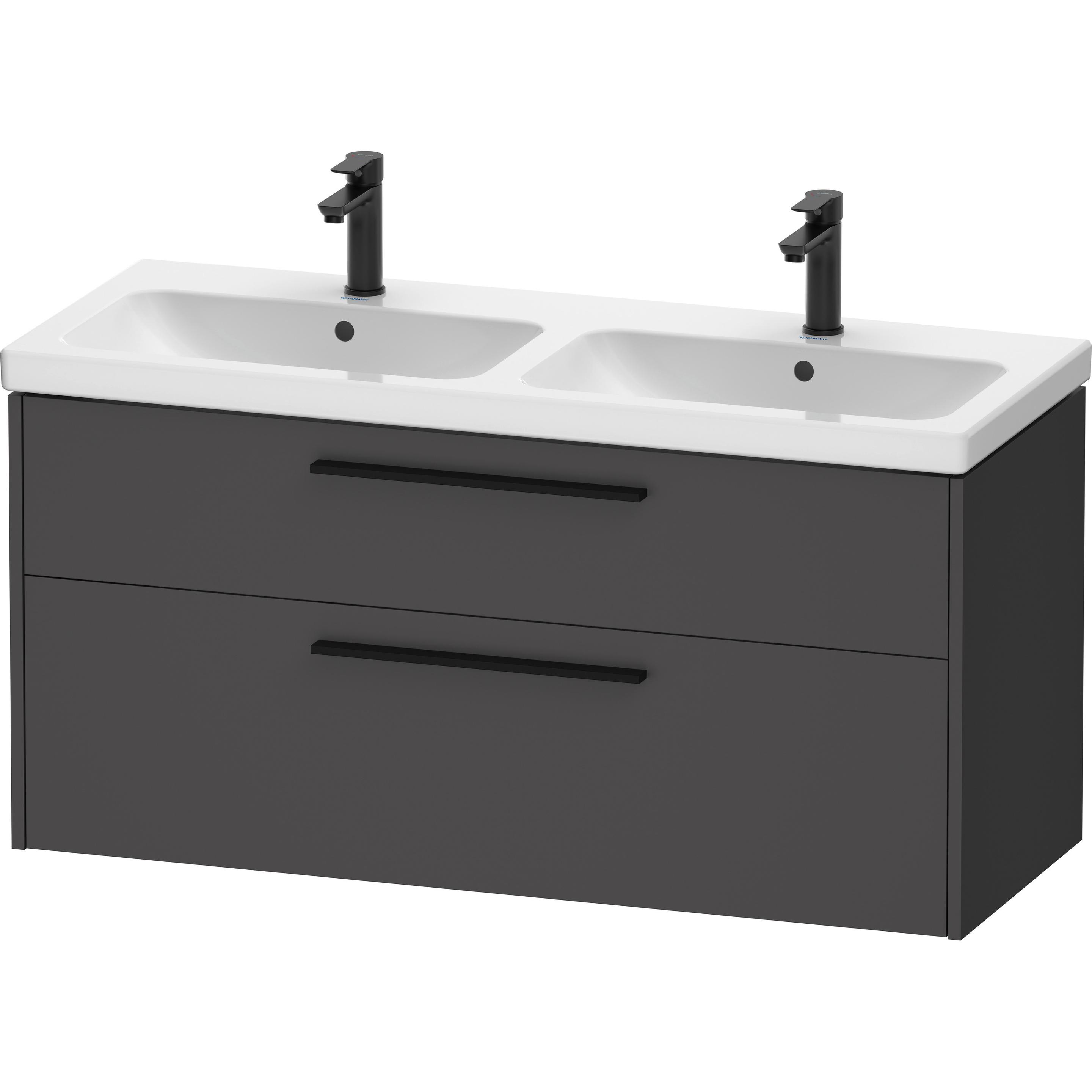 Duravit, Waschbeckenunterschrank, D-Code Waschtischunterbau, 1 Auszug, 1184x460mm, Siphonausschnitt, mit Griff