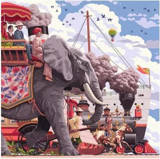 Productafbeelding Ravensburger Puzzel 12001201 - Rond de wereld in 80 dagen - Art&soul- 750 stukjes puzzel voor (750 onderdelen)