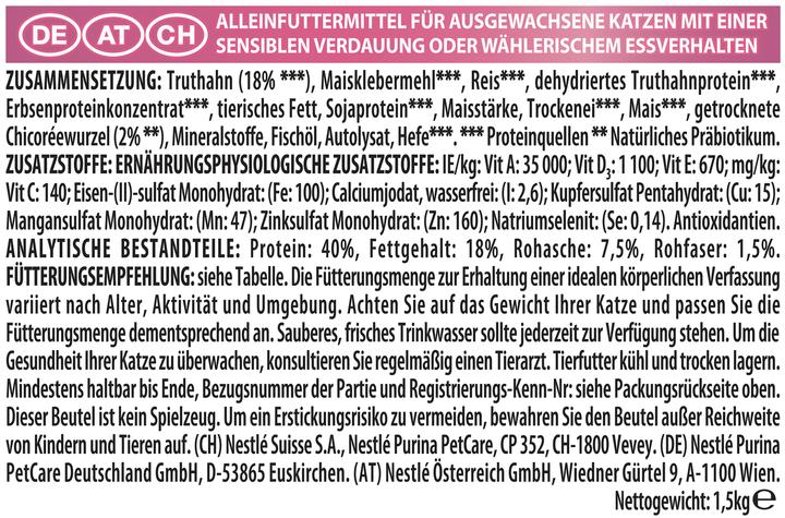 Produktbild Pro Plan Cat Delicate (Adult, 1 Stk., 1500 g)