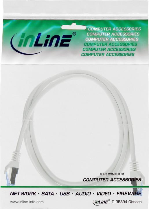 Produktbild InLine Patch-Kabel RJ-45 (M) bis RJ-45 (M) (S/FTP, CAT6a, 3 m)