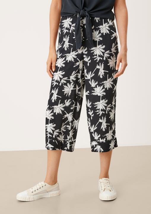 Produktbild s.Oliver Hose Relaxed: Culotte mit Muster (40)