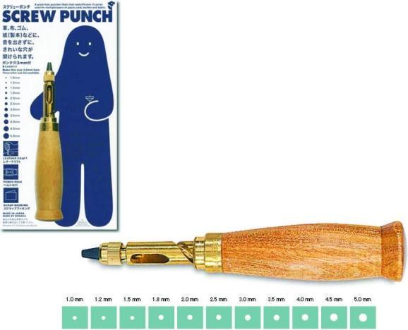 Carta Pura Locher Screw Punch 1Loch Bohrer 3mm Durchmesser