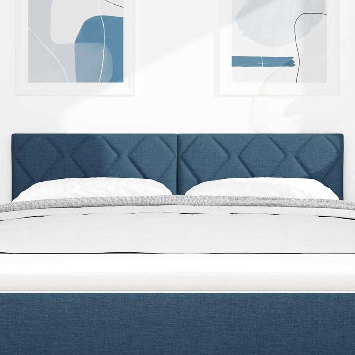 Produktbild VidaXL Kopfteil mit Rautenmuster Blau 160 cm Stoff