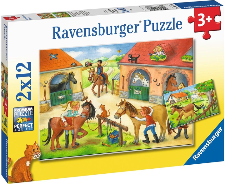 Produktbild Ravensburger Kleinkinder Puzzle Ferien auf dem Reiterhof (12 Teile)