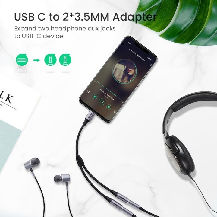 Actual product image Ugreen USB-C - 3.5mm socket (0.25 m, 3.5mm jack (AUX))