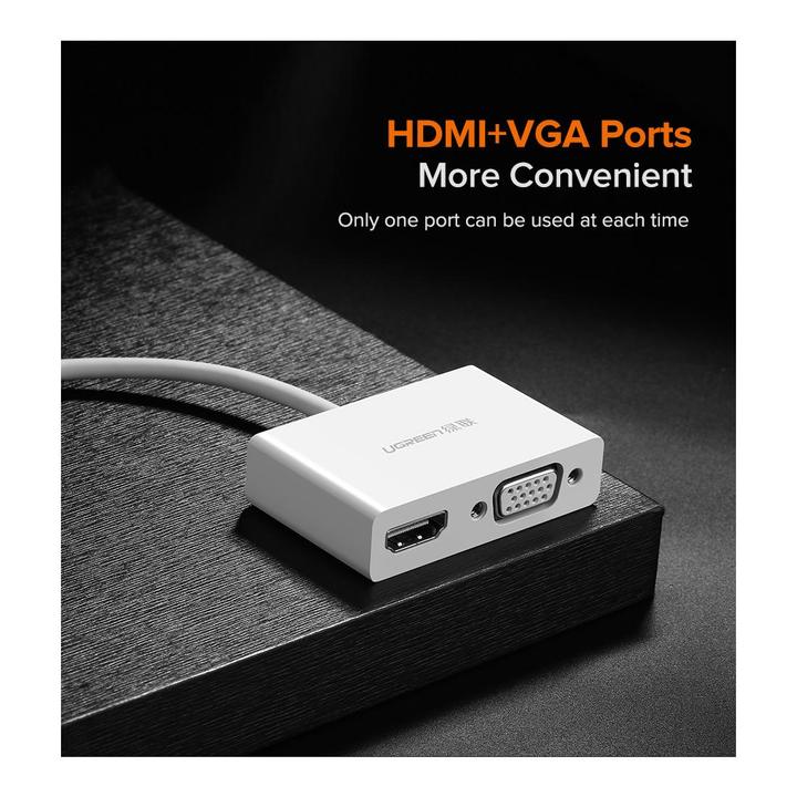 Image du produit Ugreen Adaptateur USB-C vers HDMI + VGA (USB, 3 cm)
