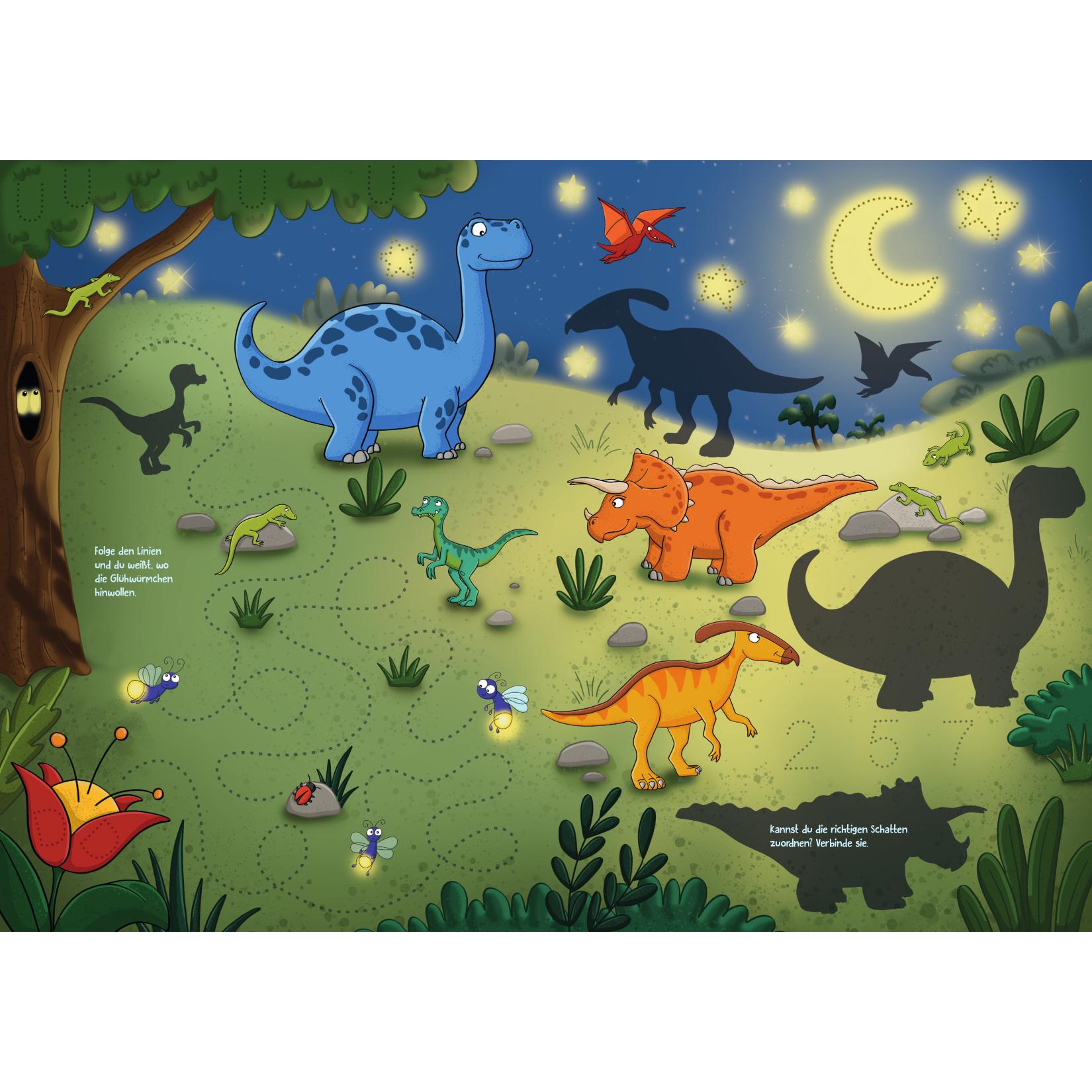 Thumbnail - Rätseln & Lernen - Dinos, Kinderbücher von Klara Kamlah, Melanie Kraft