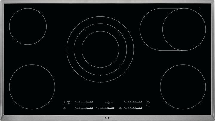 Produktbild AEG HK955070XB Integriert Keramik 5 Zone(n) (89.60 cm, Glaskeramik Kochfeld)