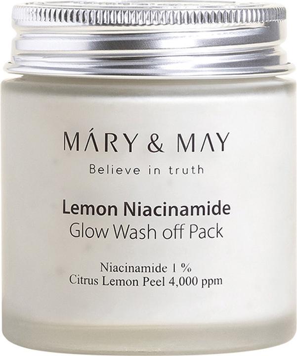 Actual product image Mary&May MARY & MAY - Brightening Face Mask Lemon Niacinamide Glow Wash off Pack 125 g
