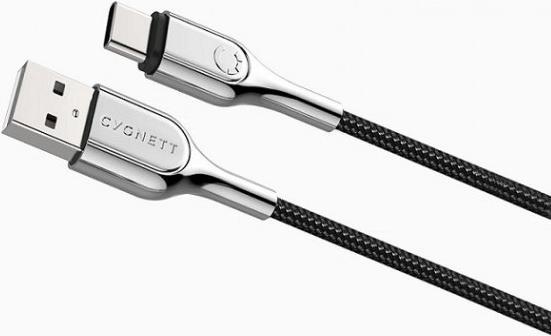 Image du produit Cygnett Câble blindé 2.0 USB-C vers USB-A (3A/60W) 1M- Noir (1 m, USB 2.0)