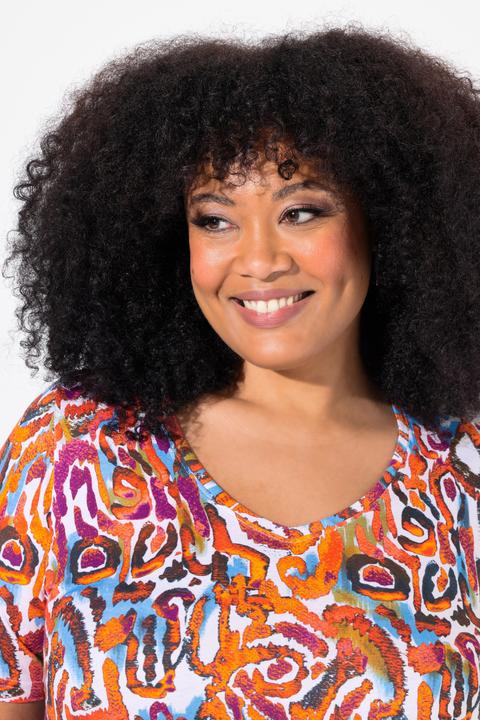 Immagine prodotto Ulla Popken Maglia dal taglio lungo e svasato con scollo a V e mezze maniche (54)