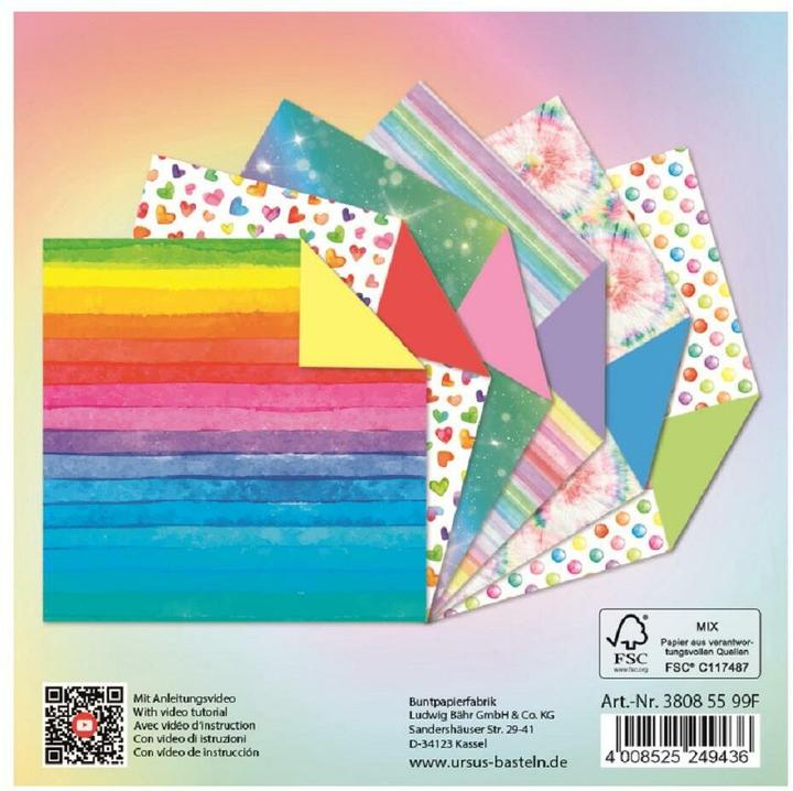 Produktbild Ursus Faltbl.Regenbogen.15x15 cm.3808-55-99F (80 g/m², 120x)
