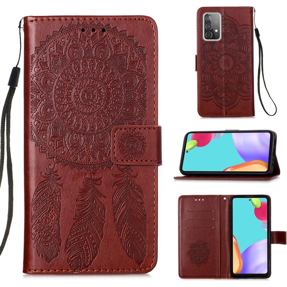 König Design Hülle Handy Schutz für Samsung Galaxy A52 4G 5G A52s Case Cover Tasche Braun Neu (Samsung Galaxy A52, Samsu...