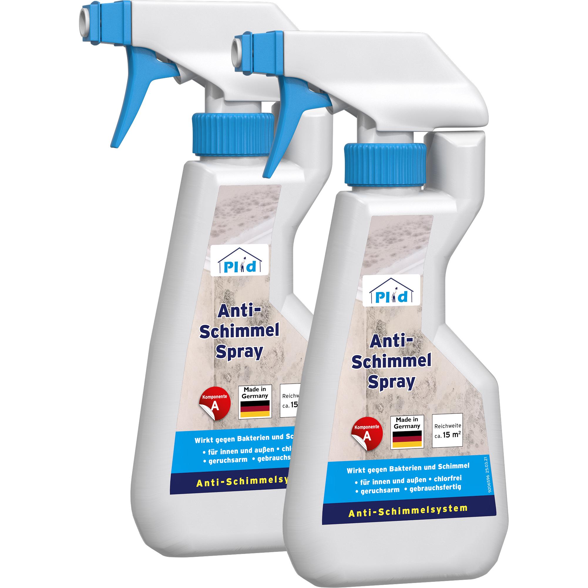 Plid Anti-Schimmelspray 1L für ca. 3m² / Schimmelentferner Schimmelspray Chlorfrei, Reinigungsmittel, Transparent