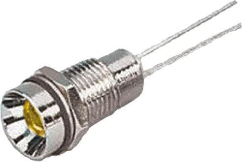 Produktbild RS PRO LED gelb versenkt IP67 8mm Chrom satin