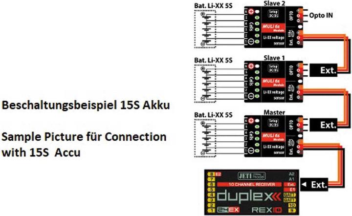 Produktbild Hacker DUPLEX 2.4EX MULi 6s-Module Spannungs-Sensor für LiXX Zellen