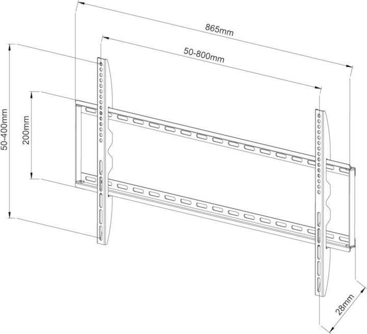Produktbild Techly Wandhalterung für LCD TV LED 42"-80",Slim fix, schwarz (Wand, 80", 60 kg)