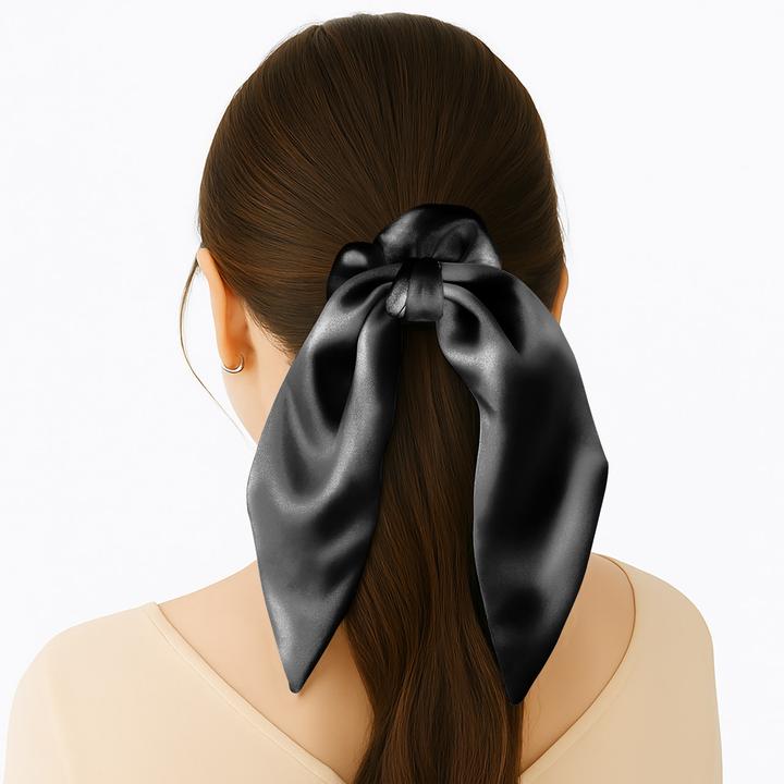Immagine prodotto Avizar Scrunchie Satinstruktur Schmetterlingsform Mariposa (Elastico per capelli)