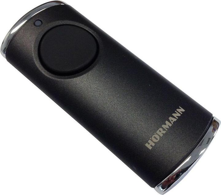 Produktbild Hörmann Handsender HS1 868-BS, 1-Befehl, chrom schwarz, 868 MHz, BiSecur