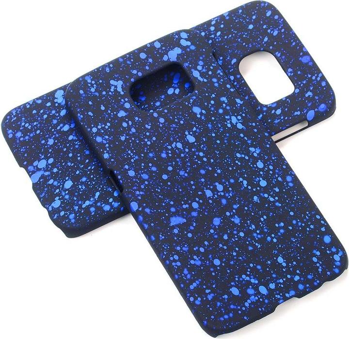Actual product image König Design Mobile Cover Protection Case Bumper Case for Samsung Galaxy S6 Edge 3D Stars Blue (Samsung Galaxy S6 Edge)