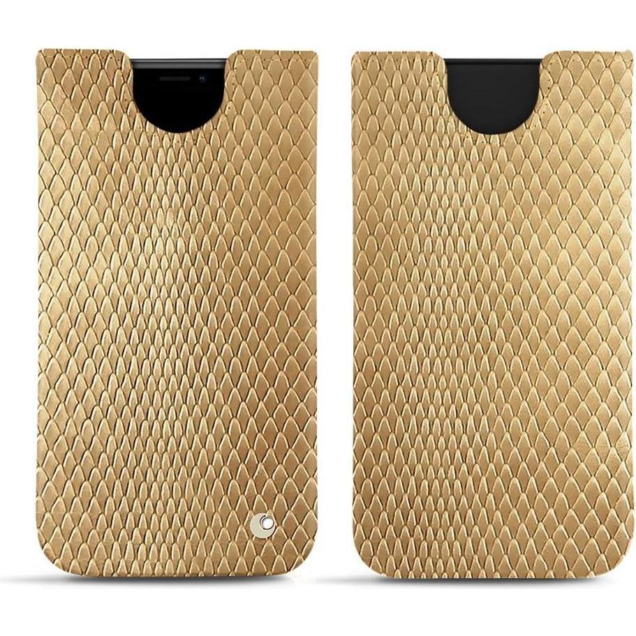 Noreve Lederschutzhülle (Apple iPhone XR), Smartphone Hülle, Beige