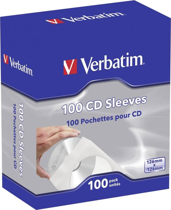 Verbatim CD/DVD Papierhüllen mit Sichtfenster (100 x)