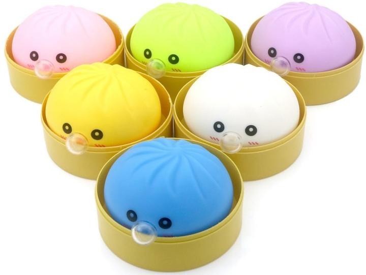 Squishy Dumpling Bubble Blower ca. 8.5 cm, 1 Stück assortiert