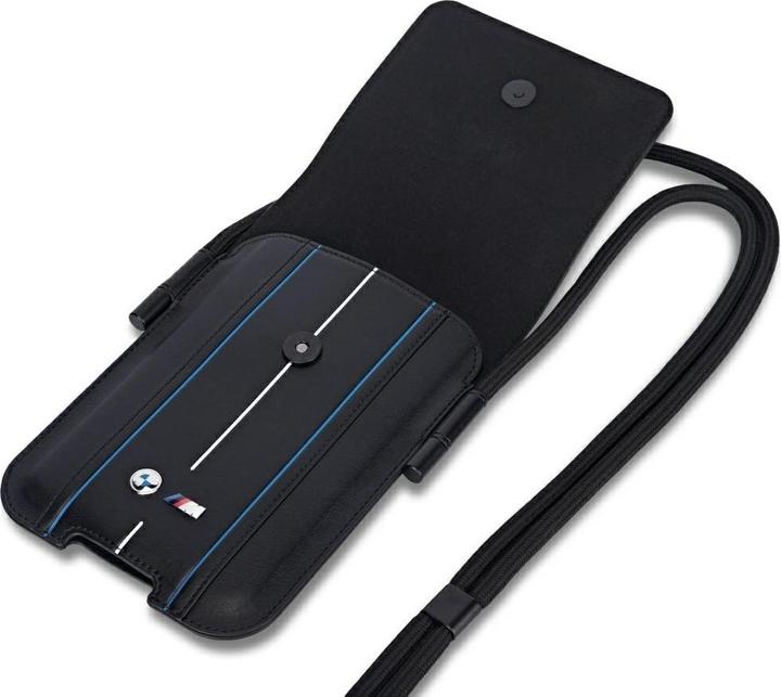 Produktbild BMW Torebka Phone Pouch Blue Stripes czarny