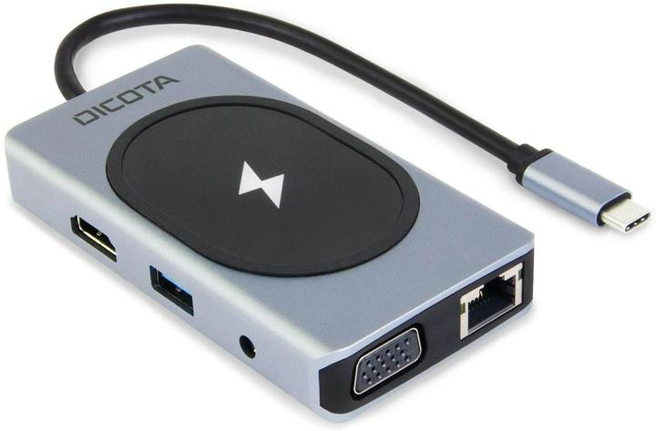 Actual product image Dicota USB-C 10-in-1 Charging Hub 4K PD 100W silver (USB-C, 7 ports)