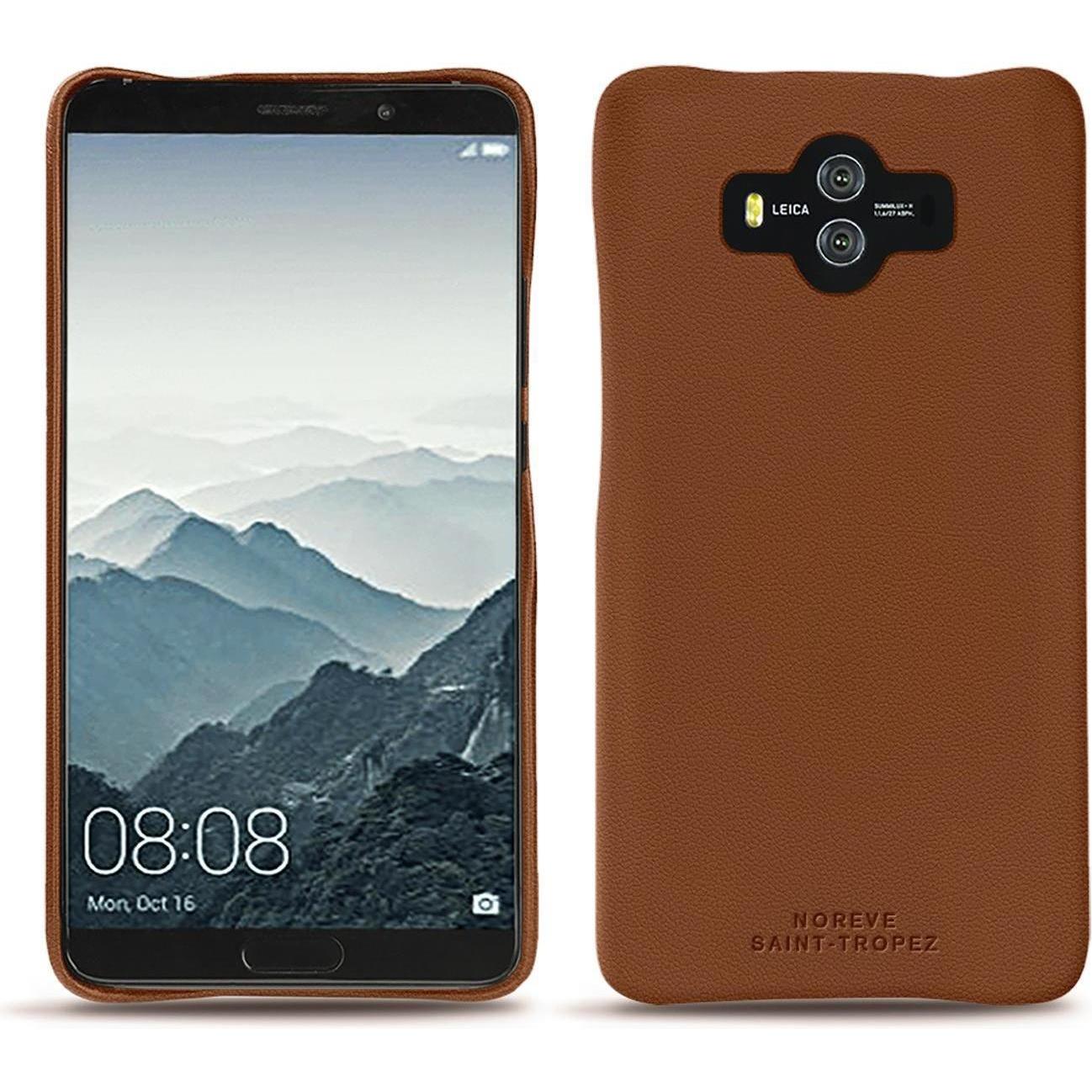 Noreve Lederschutzhülle (Huawei Mate 10), Smartphone Hülle, Braun