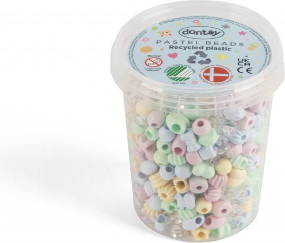 Produktbild dantoy 5911 - PASTEL PERLEN PASTELFARBEN GROss 520 STK.