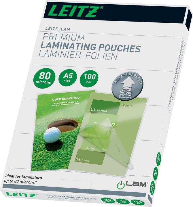 Leitz Feuille de plastification (A5, 100 pièce(s), 80 µm)