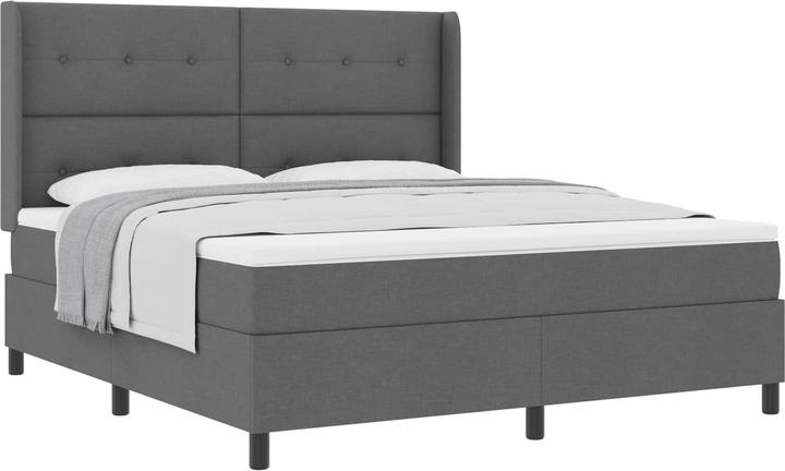 Immagine prodotto vidaXL Letto a molle con materasso in tessuto grigio scuro 180x200 cm (180 x 200 cm)