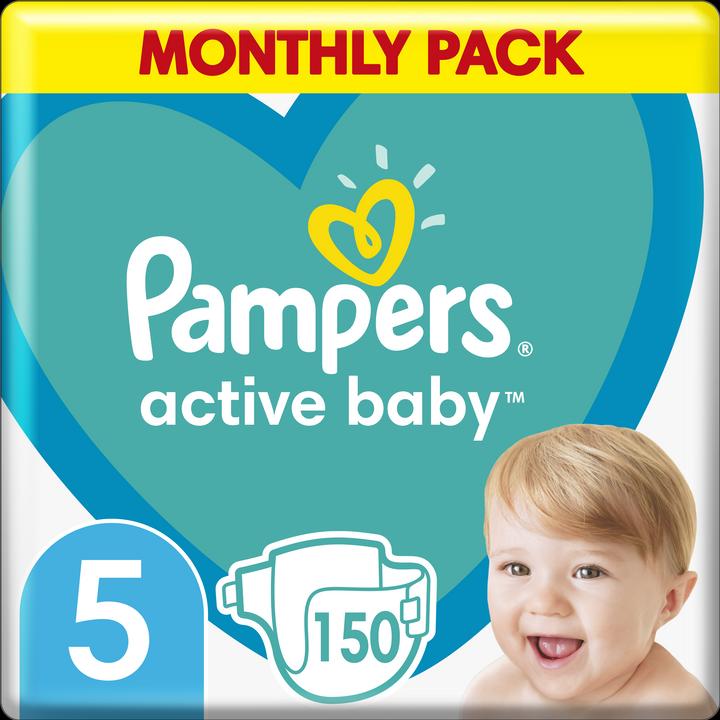 Actual product image Pampers Active Baby (Size 5, Monthly box, 150 Piece)