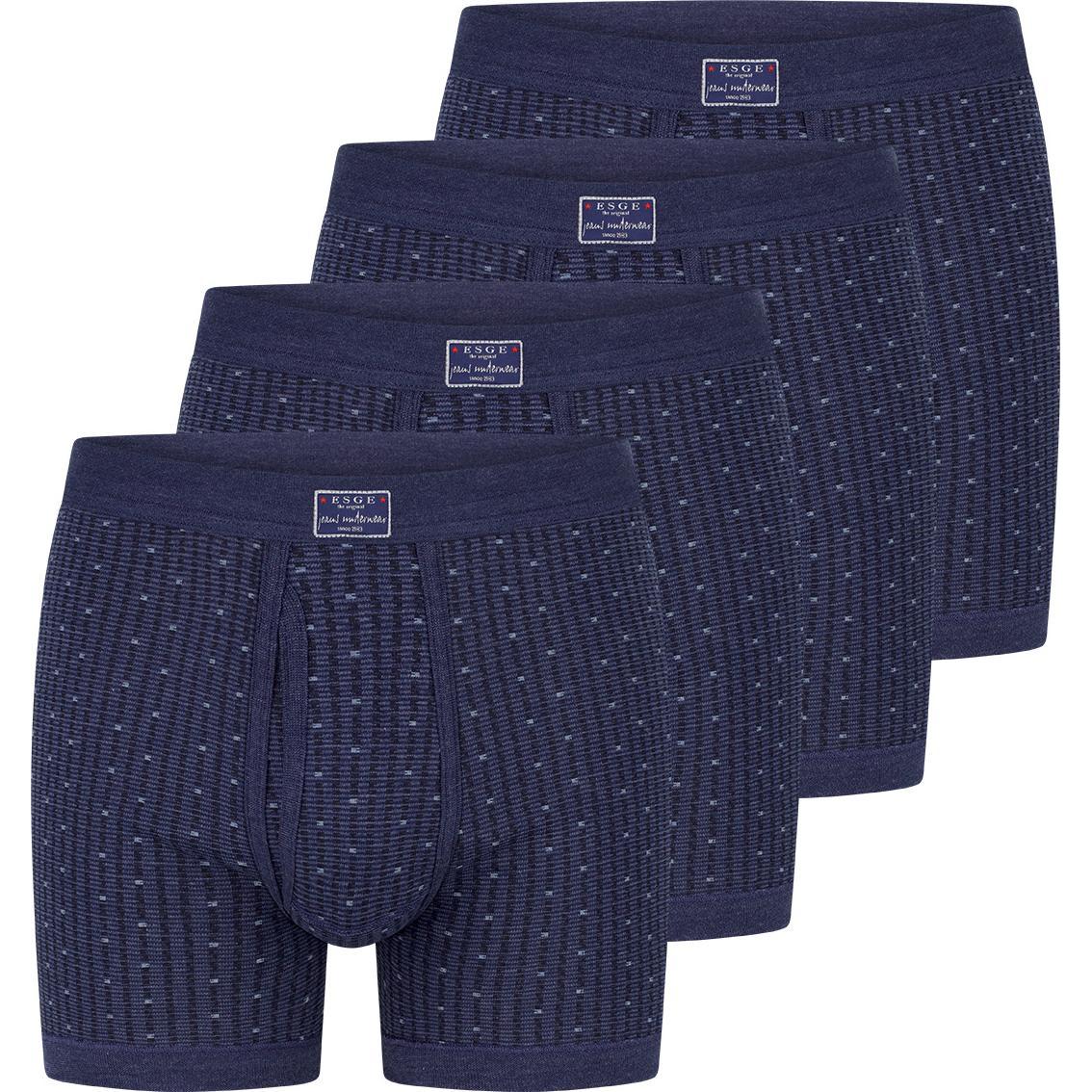 ESGE, Herren, Unterhosen, 4er Pack Jeans Retro Short / Pant, Blau, (M, 4er Pack)
