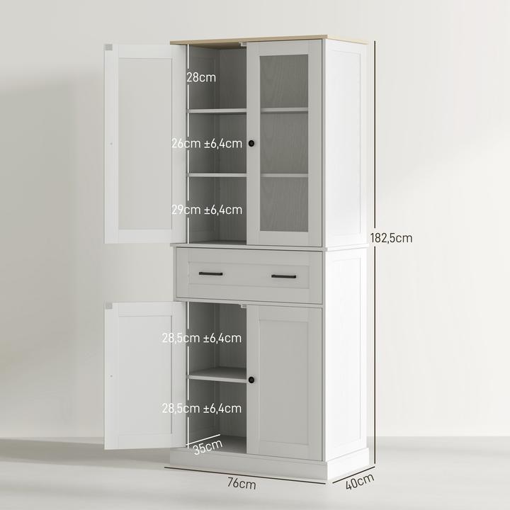 Produktbild Homcom Küchenschrank (76 x 40 x 182.50 cm)