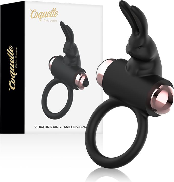 Coquette Chic Desire Cockring Mit Vibrator Schwarz/ Gold
