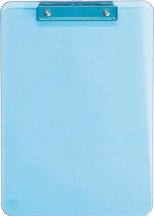Immagine prodotto Maul Appunti al neon, DIN A4, plastica blu trasparente, piatto, terminale a clip nichelato (22,6 x 31,8 cm)