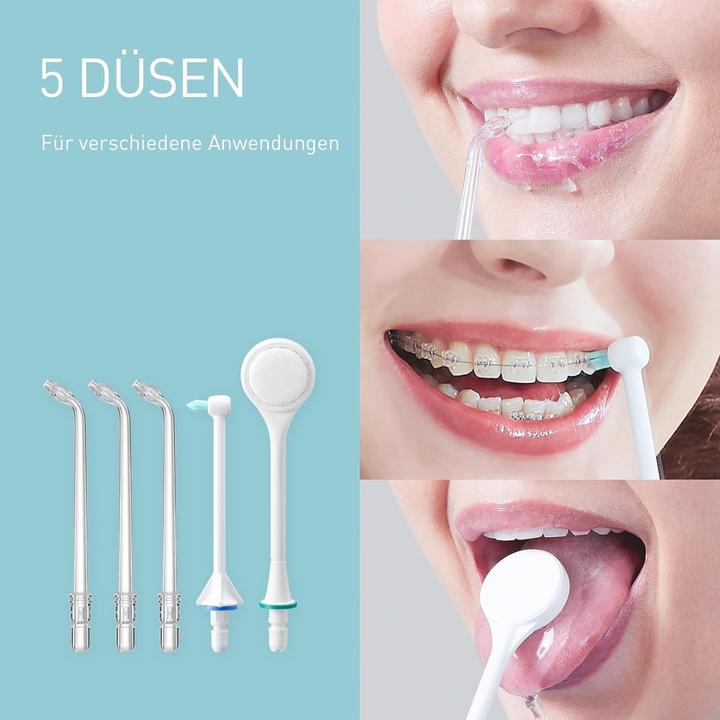 Actual product image Panasonic Ultrasonic Family Water Flosser with Child Mode, 10 Pressure Settings, IPX7, 5 Nozzles