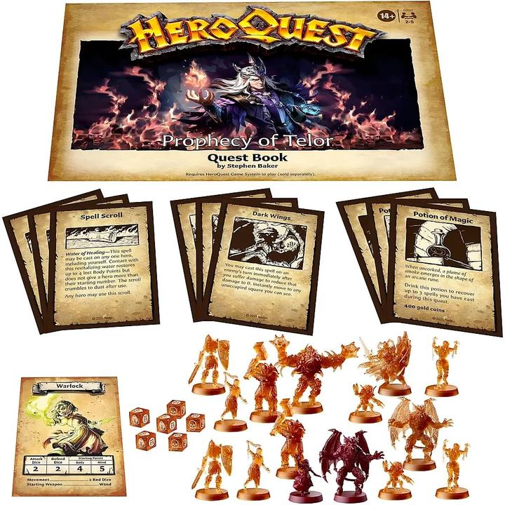 Productafbeelding Hasbro HeroQuest bordspel uitbreiding Prophecy of Telor avonturenpakket *Engelse versie* (Engels, 2 - 5 Spelers)